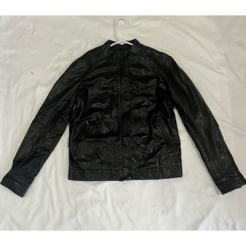 UTERQUE (ZARA LUXURY) WOMAN BIKER 100% LEATHER  Size S